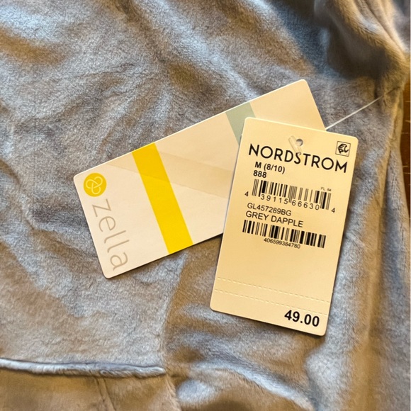 Zella Velour Crushed Velvet Full-Front Zipper Hooded Jacket, Grey Dapple M(8/10) - Picture 13 of 14